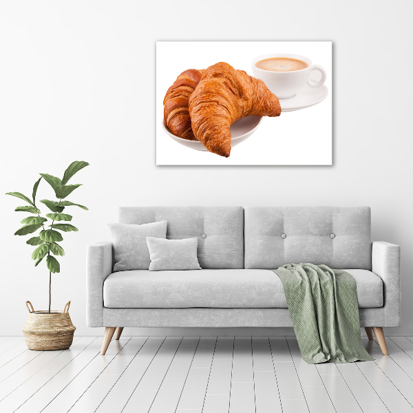 Print on acrylic Croissants and coffee