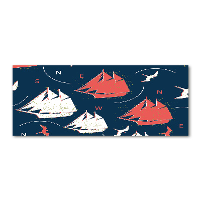 Wall art acrylic Ships sea birds