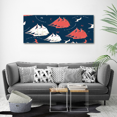 Wall art acrylic Ships sea birds