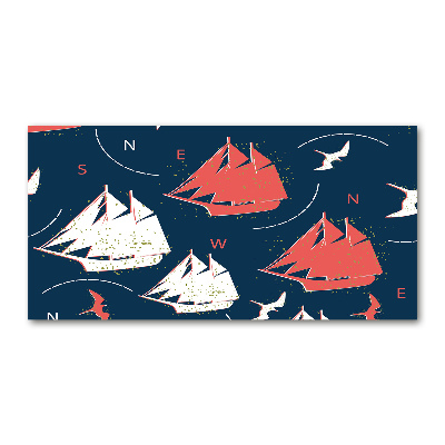 Wall art acrylic Ships sea birds