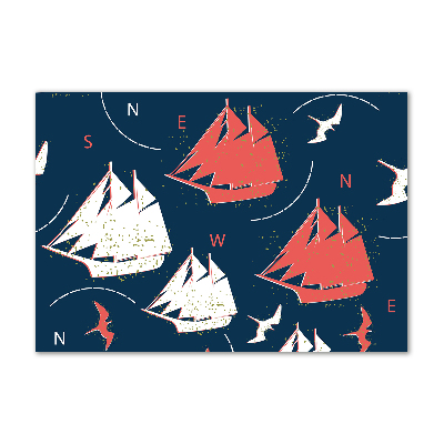 Wall art acrylic Ships sea birds