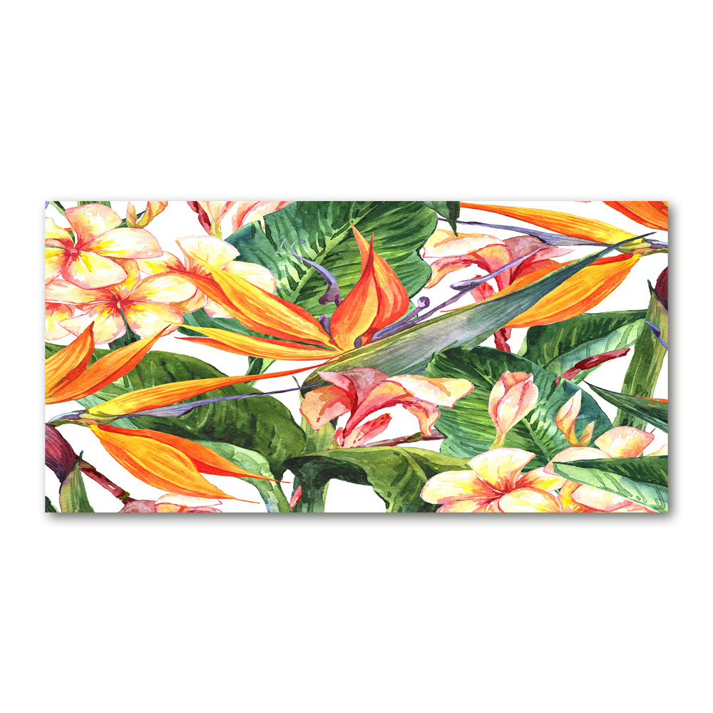 Print on acrylic Tropical flowers