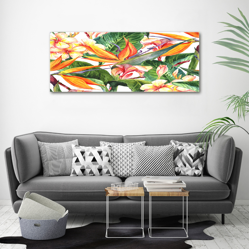 Print on acrylic Tropical flowers