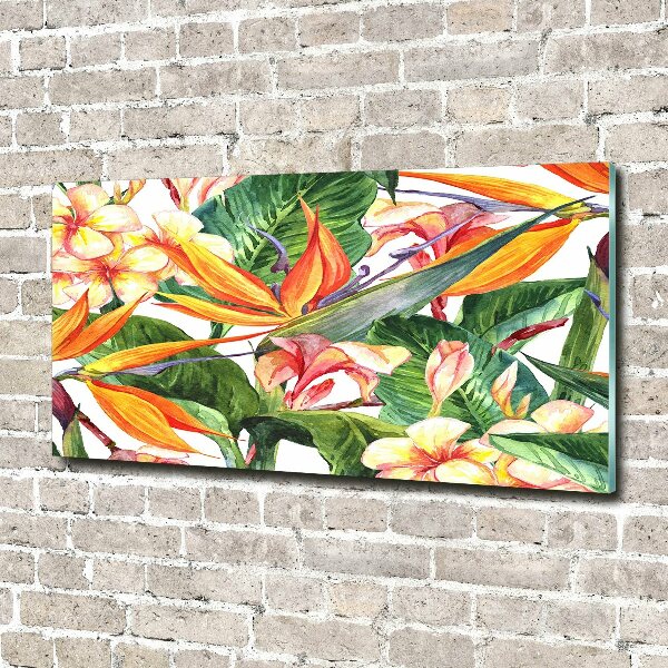 Print on acrylic Tropical flowers