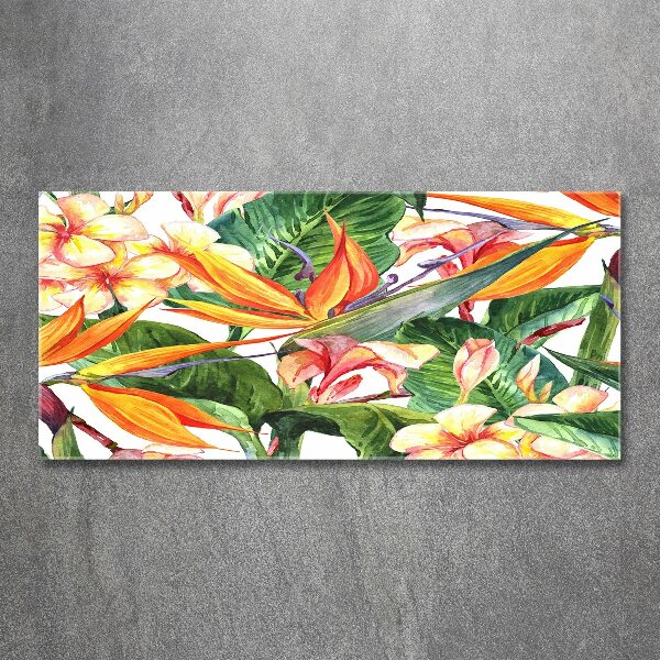 Print on acrylic Tropical flowers