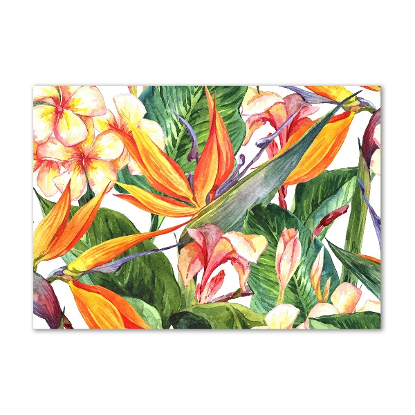 Print on acrylic Tropical flowers