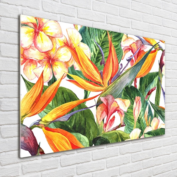 Print on acrylic Tropical flowers