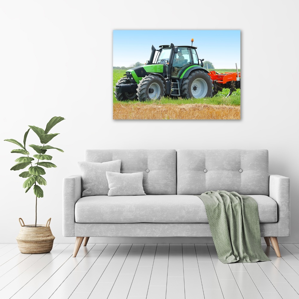 Wall art acrylic Tractor in the field