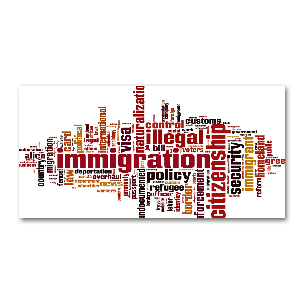 Glass acrylic wall art Immigration