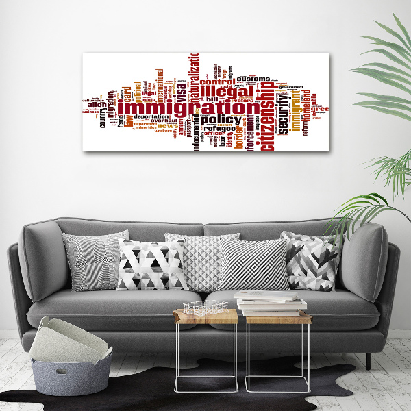 Glass acrylic wall art Immigration