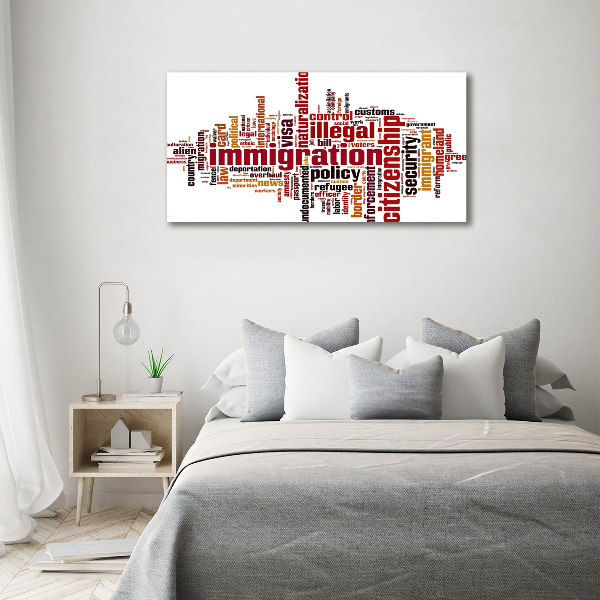 Glass acrylic wall art Immigration