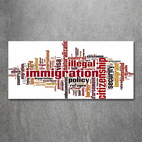 Glass acrylic wall art Immigration