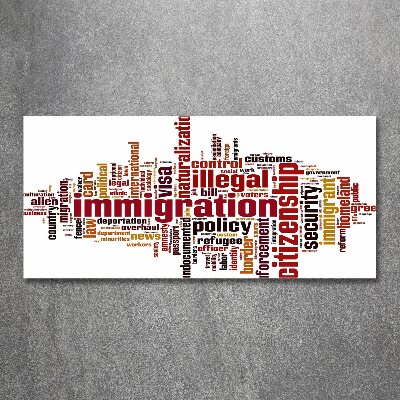 Glass acrylic wall art Immigration