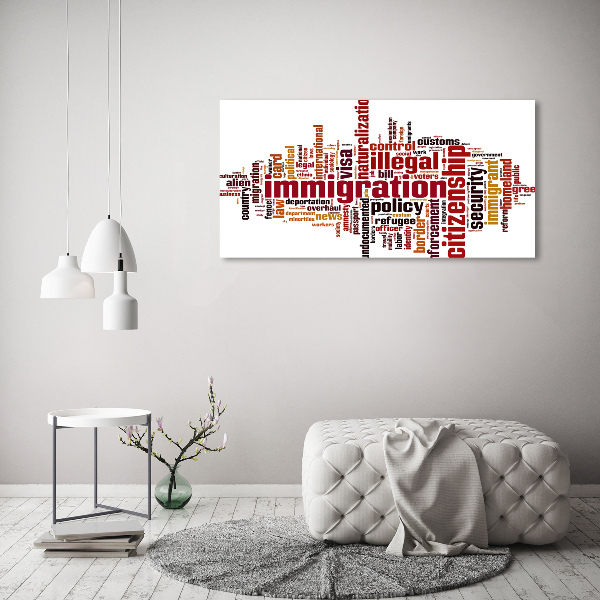 Glass acrylic wall art Immigration