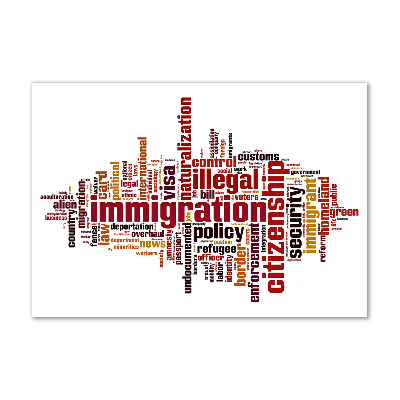 Glass acrylic wall art Immigration