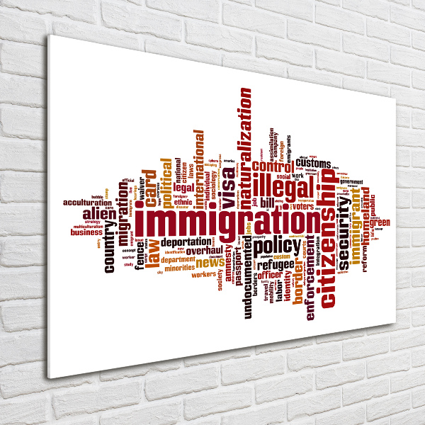 Glass acrylic wall art Immigration