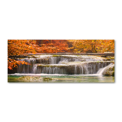 Print on acrylic Waterfall in autumn