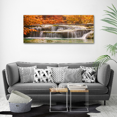 Print on acrylic Waterfall in autumn