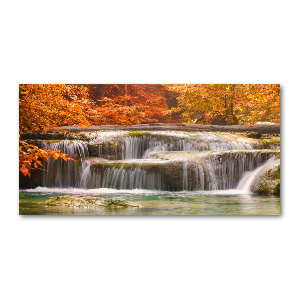 Print on acrylic Waterfall in autumn