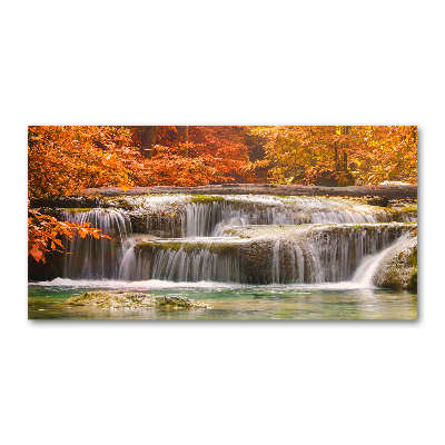 Print on acrylic Waterfall in autumn