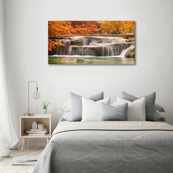 Print on acrylic Waterfall in autumn