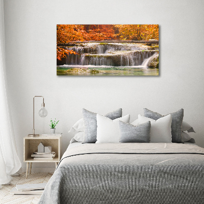 Print on acrylic Waterfall in autumn