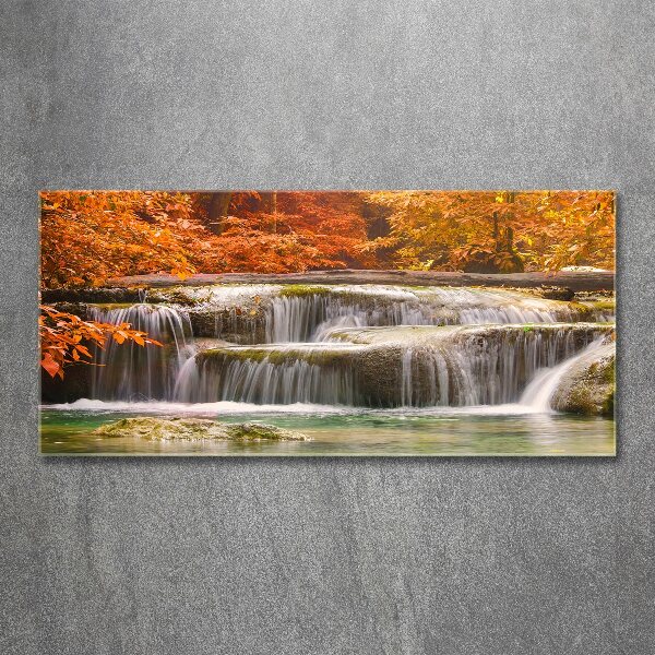 Print on acrylic Waterfall in autumn