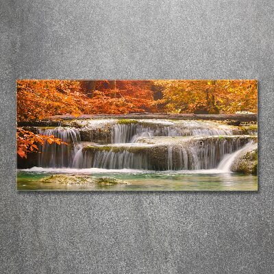 Print on acrylic Waterfall in autumn