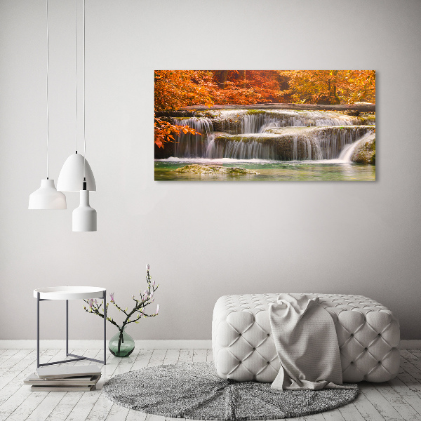 Print on acrylic Waterfall in autumn