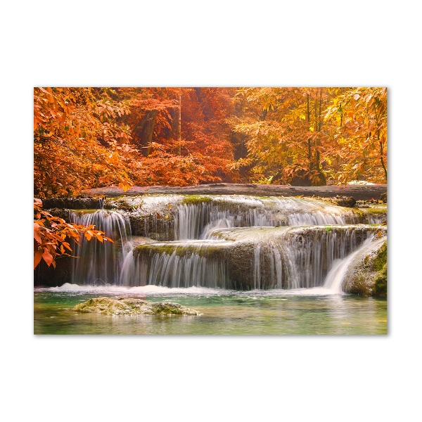 Print on acrylic Waterfall in autumn