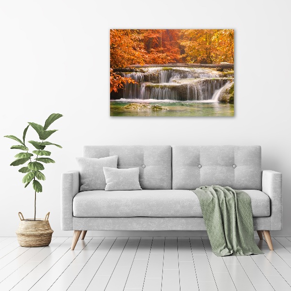 Print on acrylic Waterfall in autumn