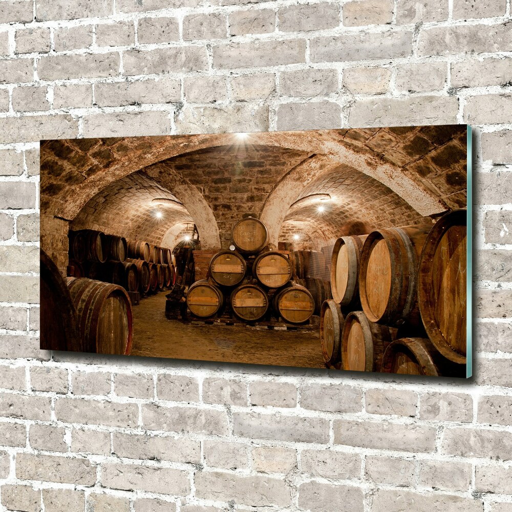 Print on acrylic Barrels in the vineyard