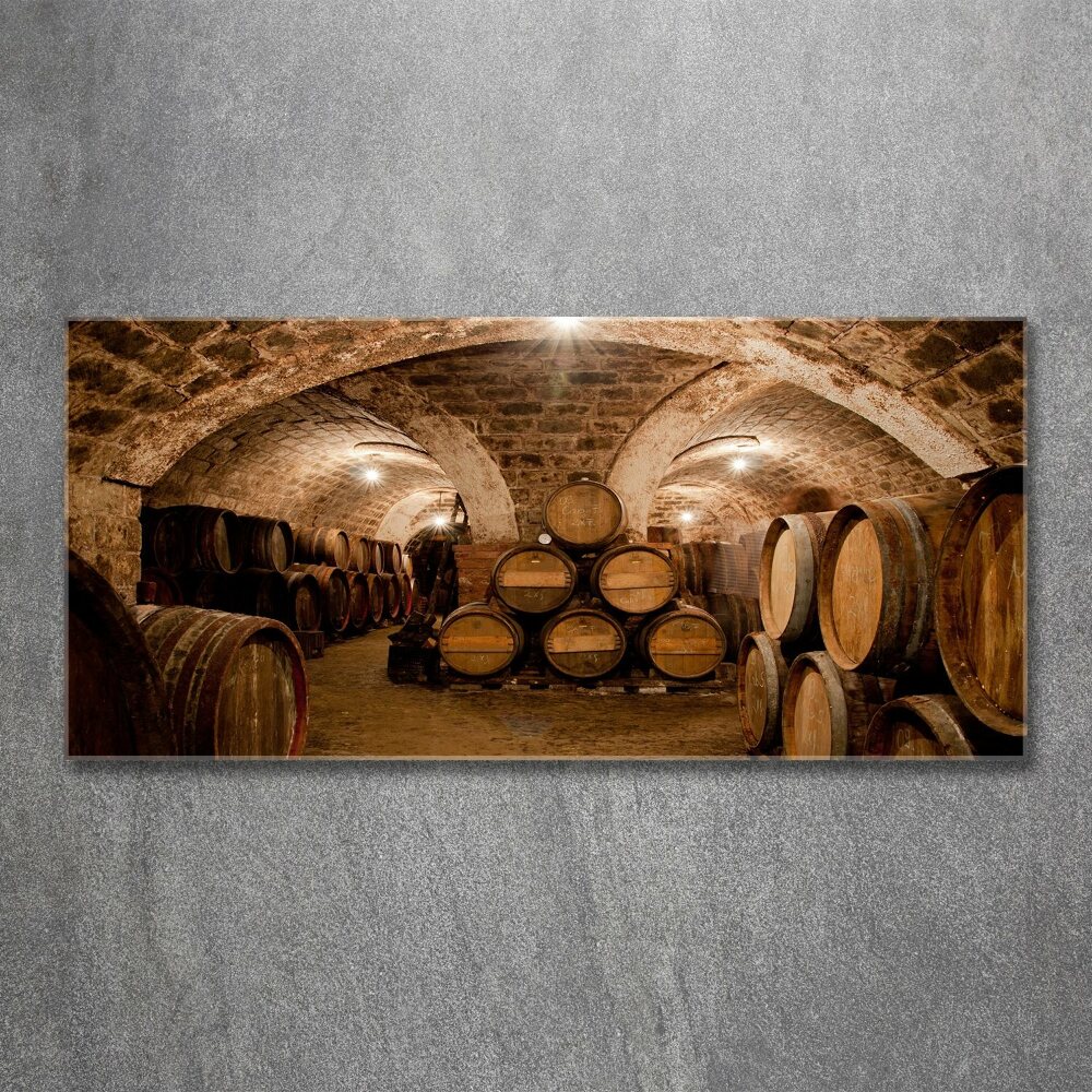 Print on acrylic Barrels in the vineyard