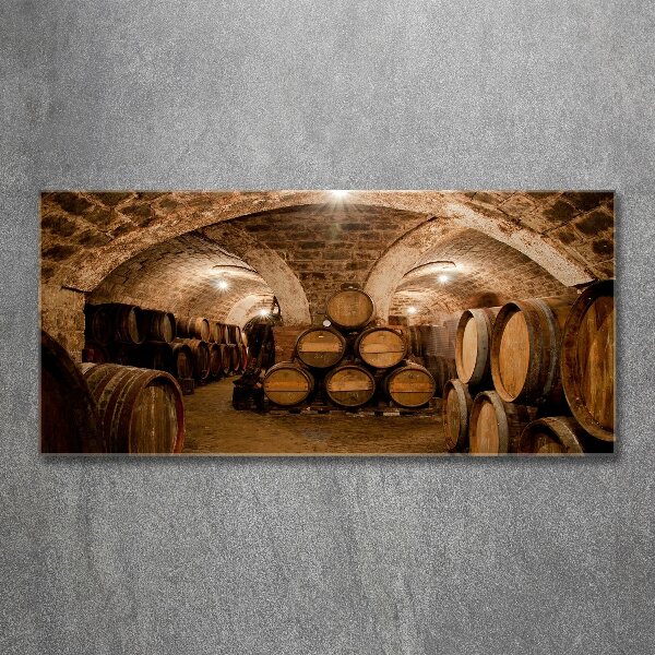 Print on acrylic Barrels in the vineyard