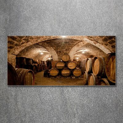 Print on acrylic Barrels in the vineyard