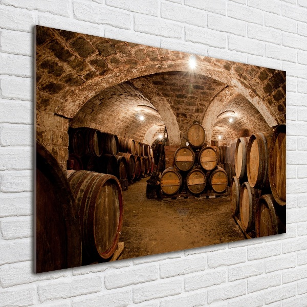 Print on acrylic Barrels in the vineyard