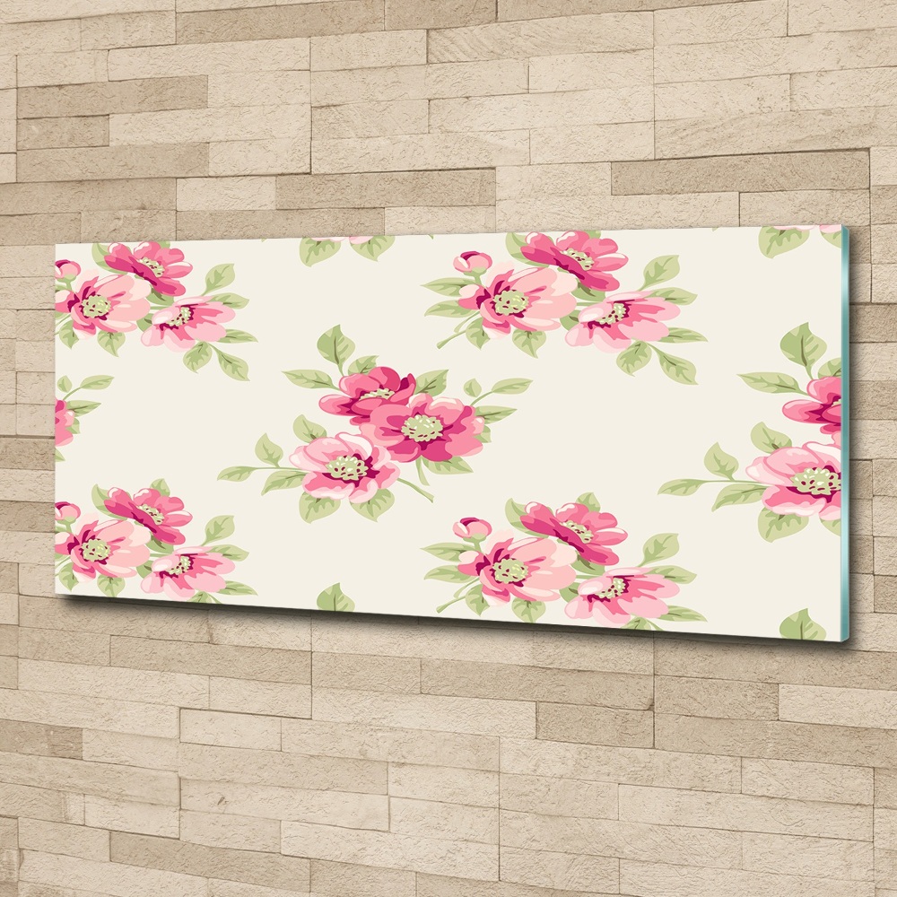 Print on acrylic Floral pattern