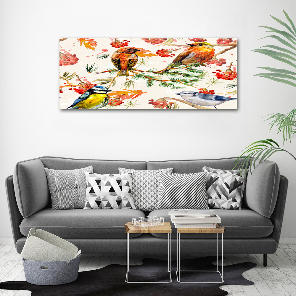 Wall art acrylic Conifers and birds