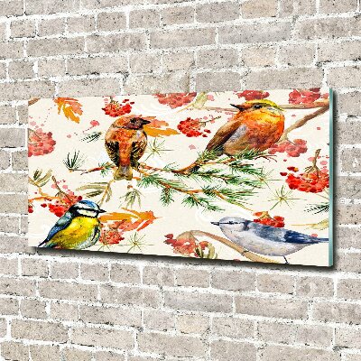 Wall art acrylic Conifers and birds