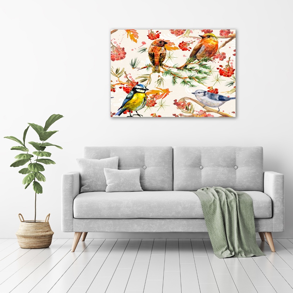 Wall art acrylic Conifers and birds