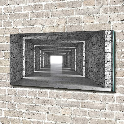 Wall art acrylic Brick tunnel