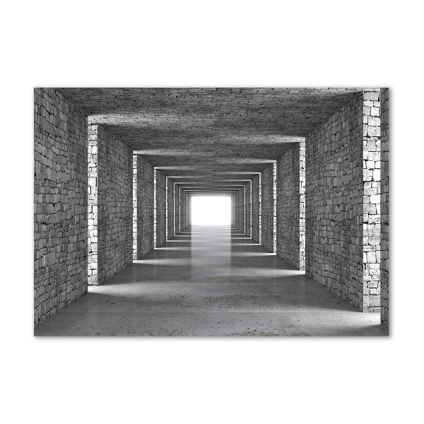 Wall art acrylic Brick tunnel