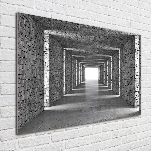 Wall art acrylic Brick tunnel