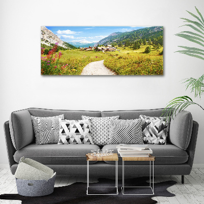 Wall art acrylic Pasture in the Alps