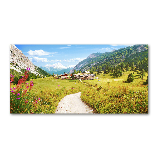 Wall art acrylic Pasture in the Alps