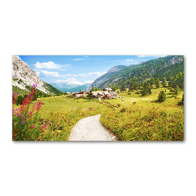 Wall art acrylic Pasture in the Alps