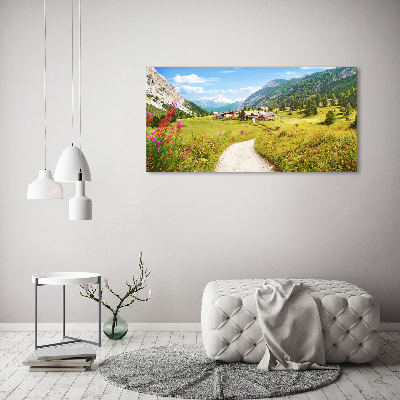 Wall art acrylic Pasture in the Alps