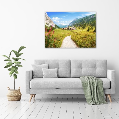 Wall art acrylic Pasture in the Alps