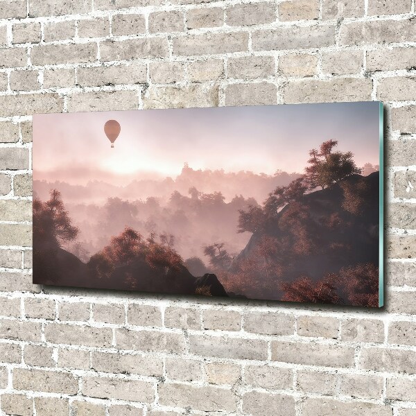 Acrylic wall art Balloon above the forest