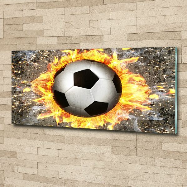 Acrylic wall art Burning football saw